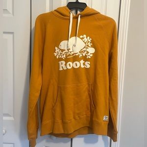Men’s Roots Hoodie, Never Worn, XL, Mustard Yellow